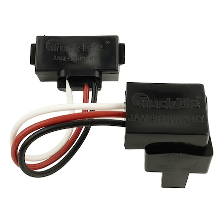 Truck-Lite Stop/Turn/Tail Plug, 16 Gauge Gpt Wire, Male Pin Plug, Right Angle Pl-3, 5 In. 94897